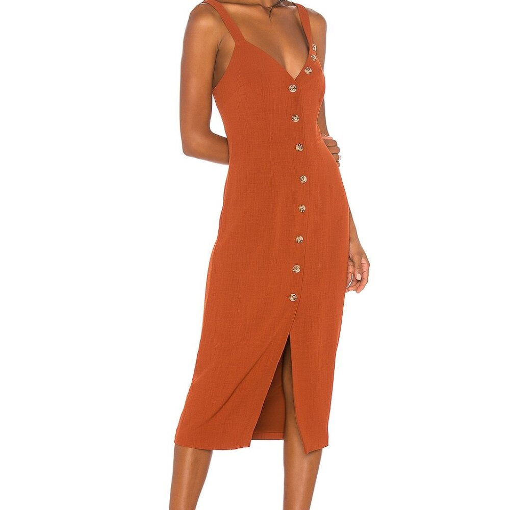 Song of Style Isla Midi Dress Brown Siena Size Small